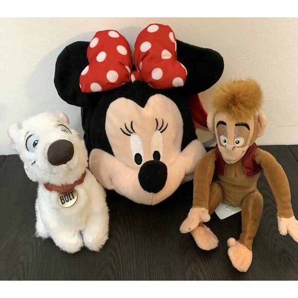 Lot Of 6 Disney Plush Stuffed Minnie Purse Abu Bolt Eeyore & Vtg Donald Duck - Picture 7 of 8